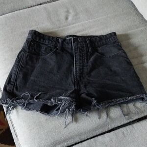 Lucky Brand Black Lucky Pins Jean Short  Raw Hem